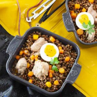 Lentil and cod liver salad Lentil and cod liver salad